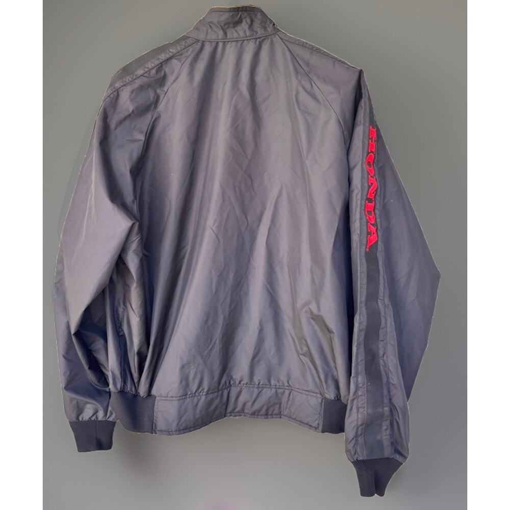 Hondaline Honda OEM VTG 70s 80s Black Red Biker Bomber Jacket Windbreaker XXL - Picture 4 of 12